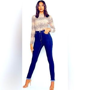 Boohoo skinny blue jeans